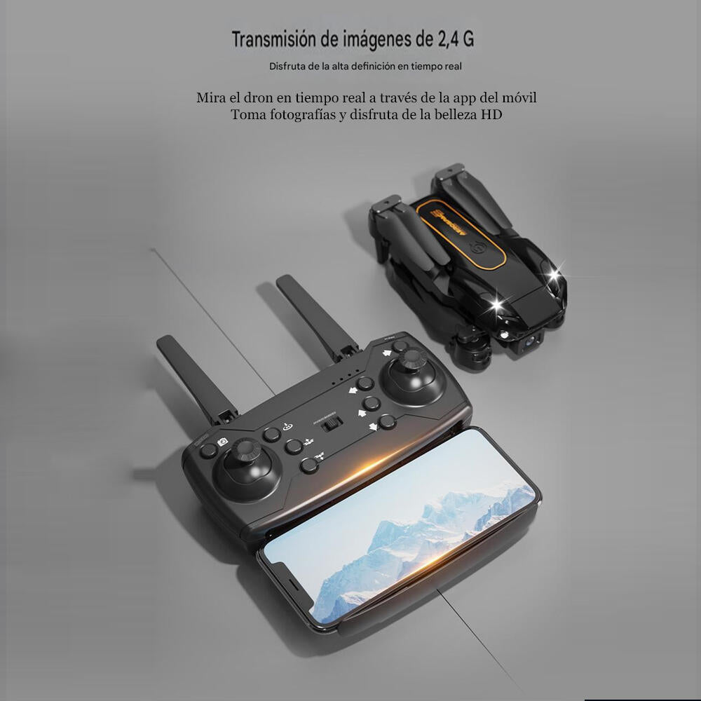 Dron con cámara gran angular HD y cubierta profunda incluida