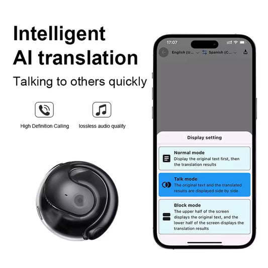 Auriculares com Inteligência Artificial – Tradução Instantânea em 144 Idiomas